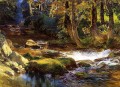 Fluss Landschaft mit Rotwild Frederick Arthur Bridgman Araber